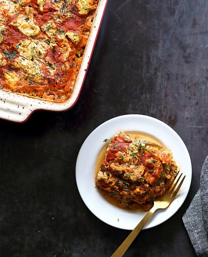 Vegan Gluten free Zucchini Lasagna with Tofu Ricotta