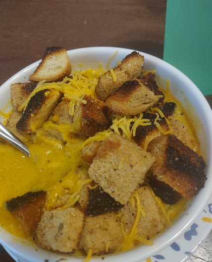 Cheesy veggie soup