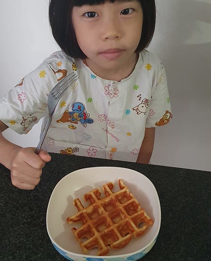 Ice cream american waffle