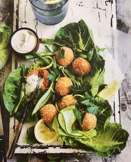 Carrot and Harissa Falafel with Tahini Yogurt