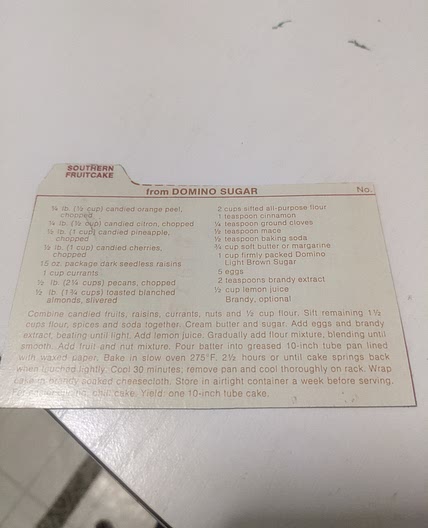 Domino Sugar Southern Fruitcake