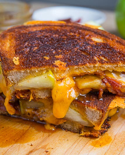 Caramel Apple Grilled Cheese Sandwich (with Bacon)