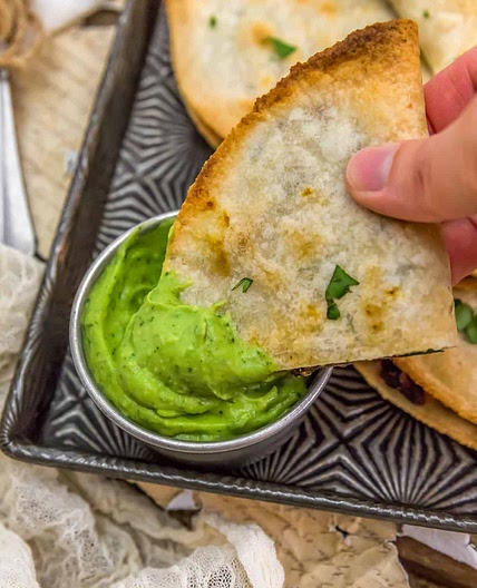 Vegan Baked Black Bean Quesadillas