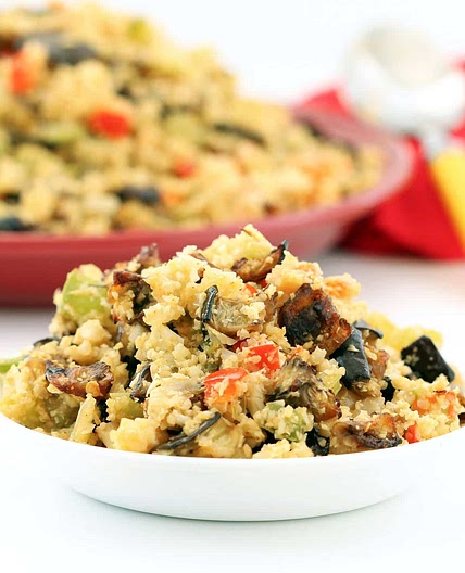 Eggplant Cauliflower Dirty Rice (Gluten-Free, Vegan / Plant-based, Low-carb)