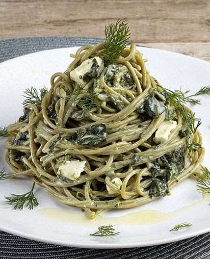 Spinach and feta pasta