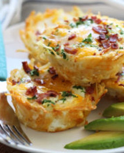 Hash Brown Egg Nests with Avocado