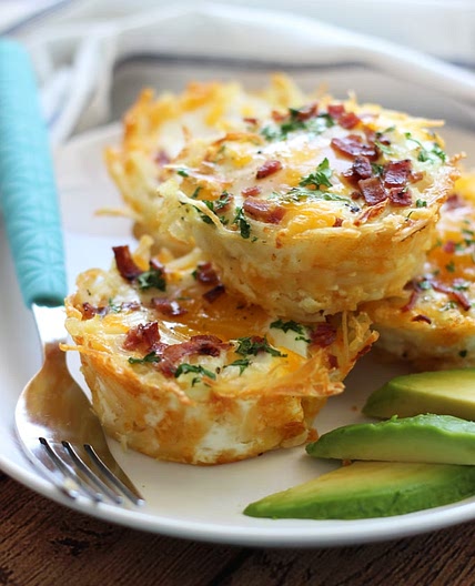 Hash Brown Egg Nests with Avocado