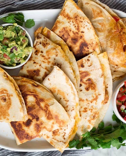 Easy chicken quesadillas