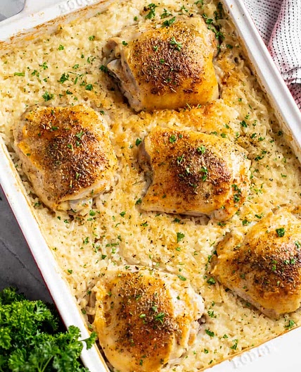 Best Baked Chicken and Rice Casserole