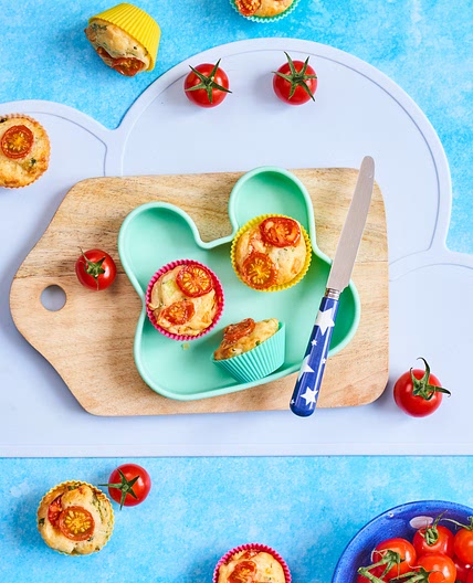 Mini Piccolo Cherry Tomato & Cheese Muffins | Annabel Karmel