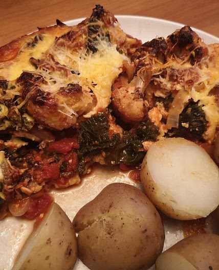 Roasted Cauliflower Tomato Gratin
