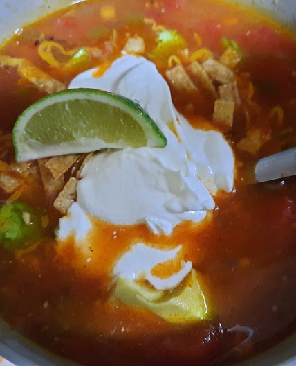 Super quick and easy Tortilla Soup