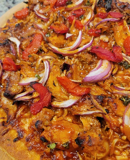 Air Fryer BBQ Chicken Pizza