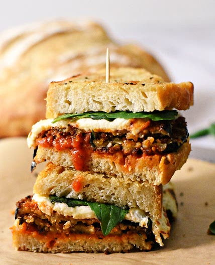 Eggplant Parmesan Sandwich