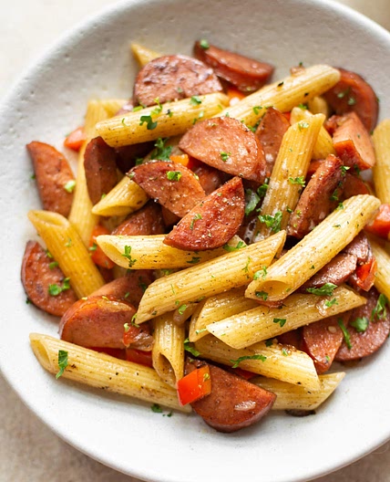 pasta sausage bake