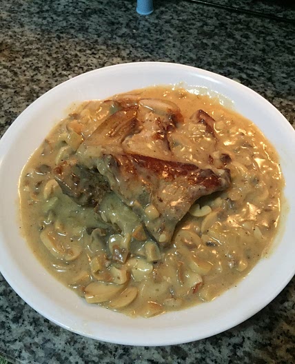 Porkchop with Creamy Mushroom Sauce