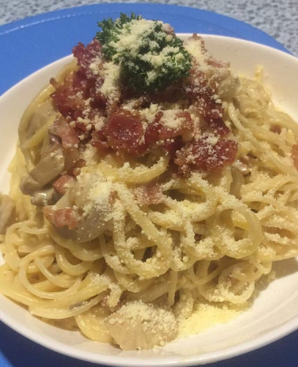 Carbonara with Mushroom Sauce