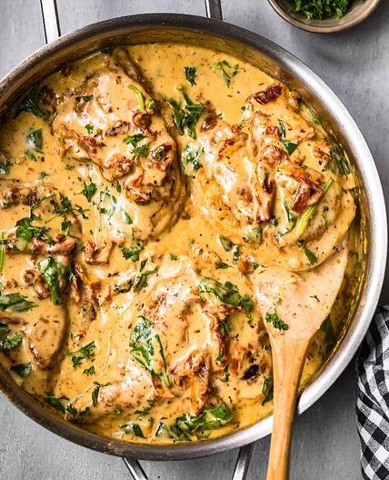 Tuscan Chicken in Parmesan Cream Sauce