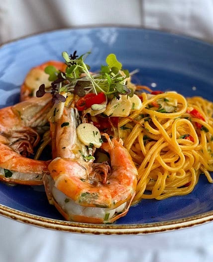 Shrimp Aglio Olio Pasta