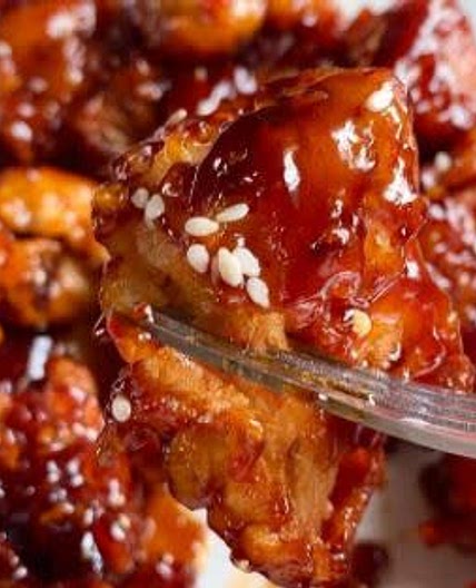 Honey glazed chicken bites