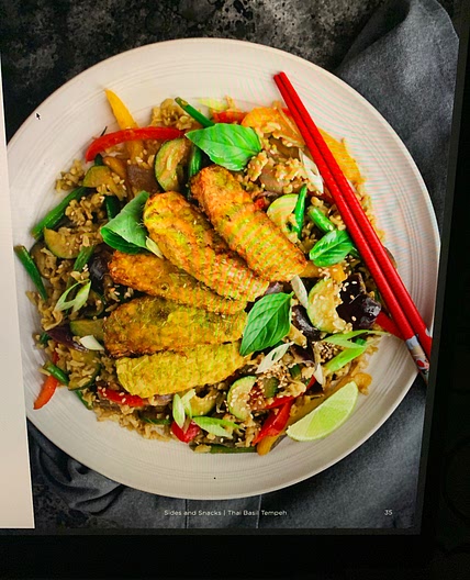 thai basil tempeh and firecracker rice 