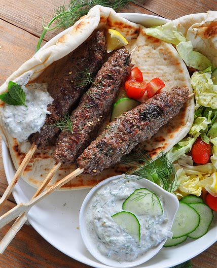 Vegan Kofta with Tzatziki