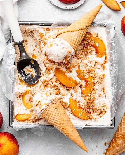 No Churn Peach Pie Ice Cream