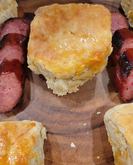 Air Fryer Cheddar Cheese Biscuits