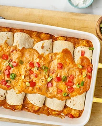 Easy Chicken and Cheese Enchiladas