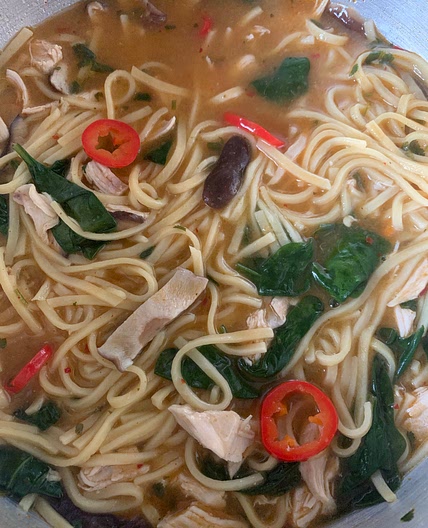 Thai chicken noodle soup 