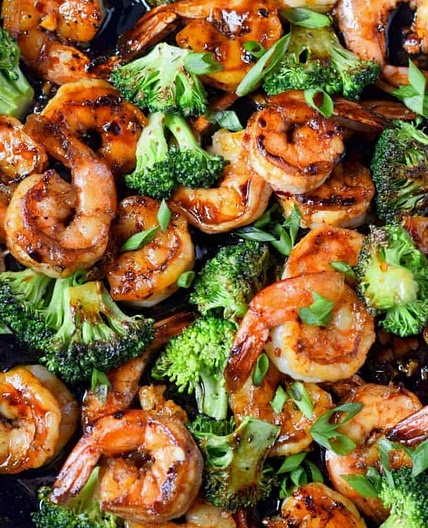 Honey Garlic Butter Shrimp & Broccoli