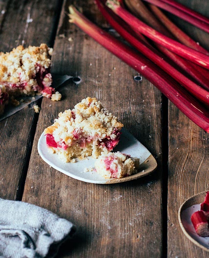 small batch rhubarb platz — the farmer's daughter | let's bake something