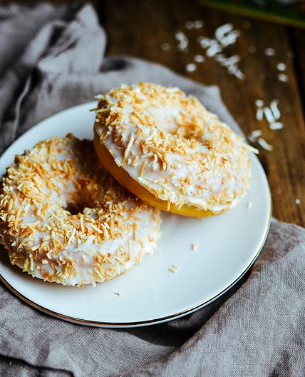 toasted coconut doughnuts (with a mini eggs twist!) — the farmer's daughter | let's bake something