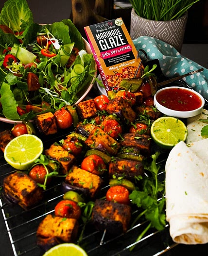 Salt and Pepper Tofu Kebabs by Pureety