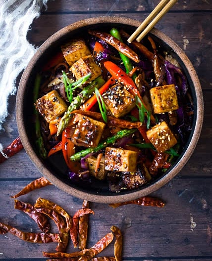 SZECHUAN TOFU AND VEGGIES