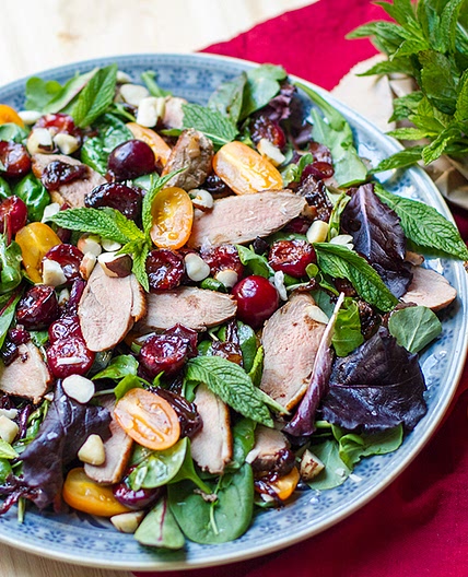 Warm Duck & Balsamic Cherry Salad