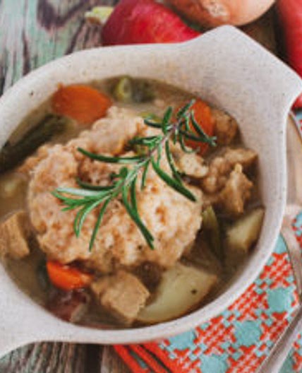 “Chicken” and Vegetable Dumplings