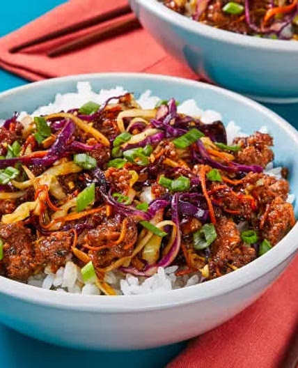 Moo Shu Beef Bowls