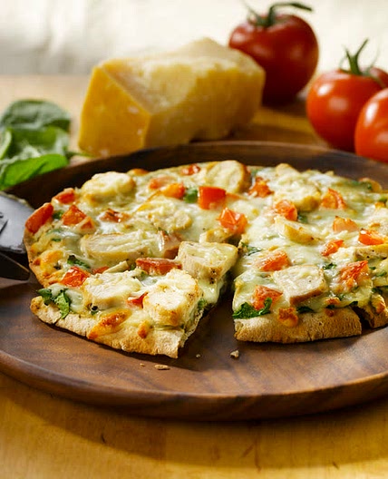 Chicken Spinach Pita Pizza