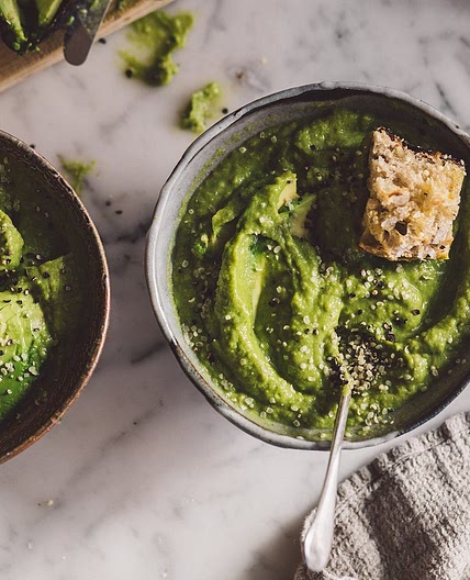 Chilled pea soup