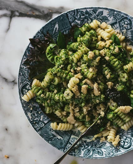 Vegan hemp seed basil pesto
