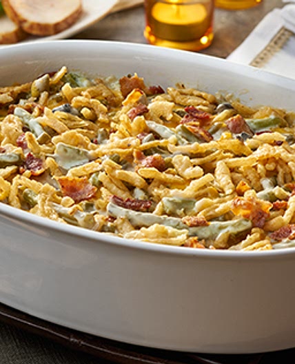 Bacon & Cheddar Green Bean Casserole