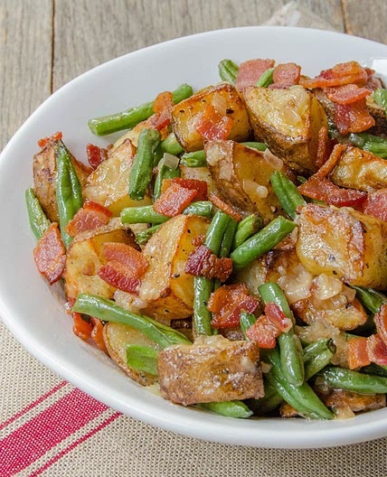 Potatoes and Green Beans with Warm Bacon Dressing