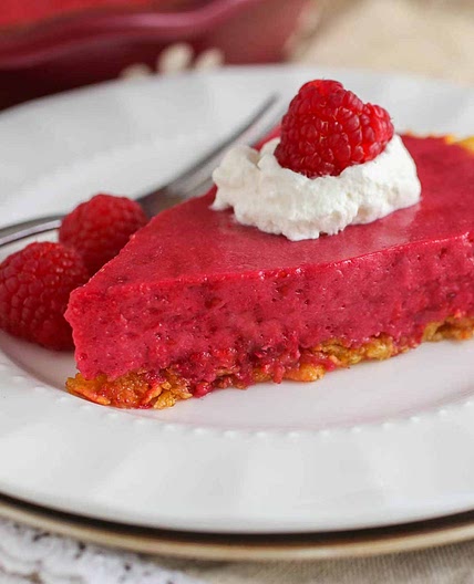 No Bake Royal Raspberry Pie