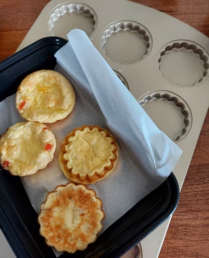 Mini Frittatas using Ice Cream Sandwich Pan Mold