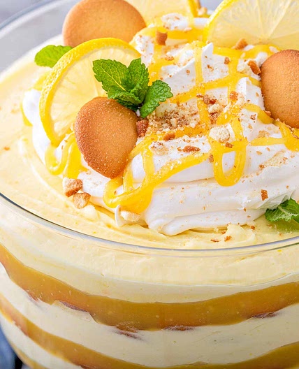 Lemon Pudding Trifle
