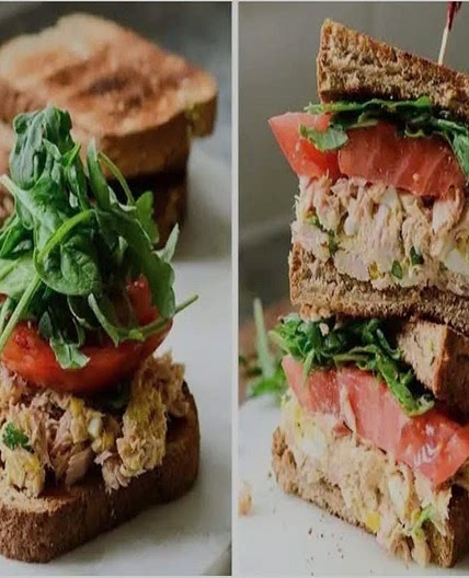 Sandwich de atún y huevo