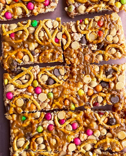 Chocolate Pretzel Cereal Squares
