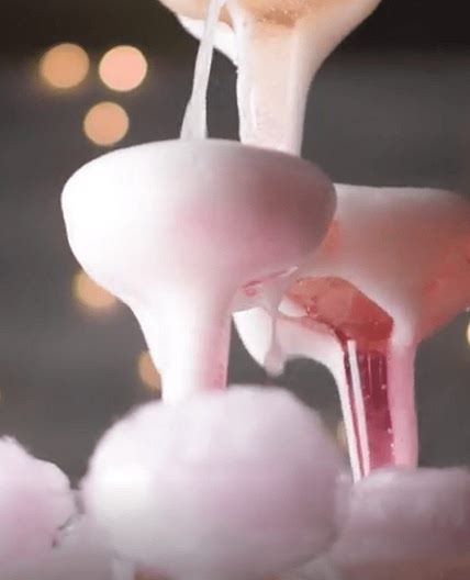 Cotton Candy Champagne Tower