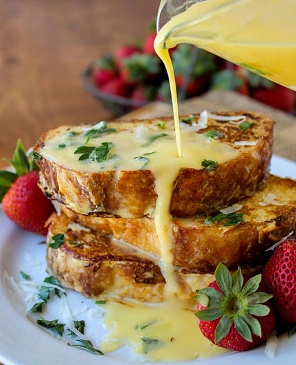 Savory Parmesan French Toast with Hollandaise Sauce